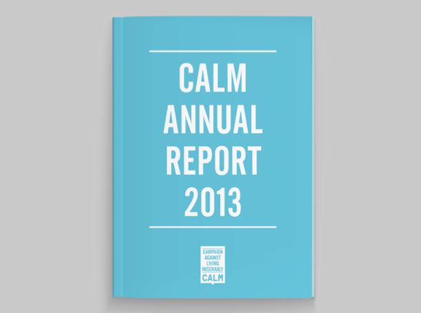 Calm annual report cover